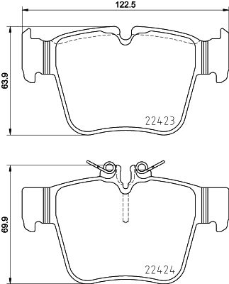 BREMBO Комплект тормозных колодок, дисковый тормоз P 50 133