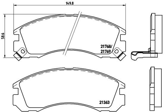 BREMBO Комплект тормозных колодок, дисковый тормоз P 54 017X