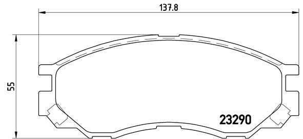 BREMBO stabdžių trinkelių rinkinys, diskinis stabdys P 54 020