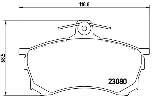 BREMBO stabdžių trinkelių rinkinys, diskinis stabdys P 54 021