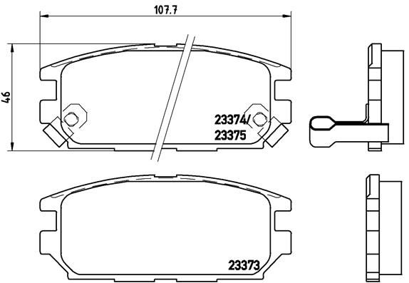 BREMBO stabdžių trinkelių rinkinys, diskinis stabdys P 54 025