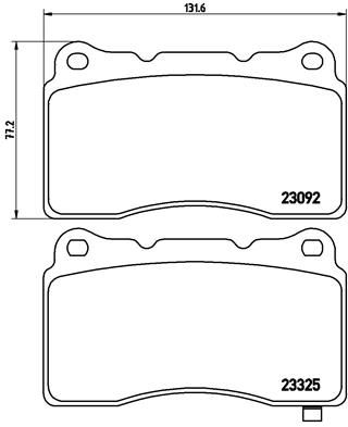 BREMBO stabdžių trinkelių rinkinys, diskinis stabdys P 54 039