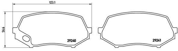 BREMBO Комплект тормозных колодок, дисковый тормоз P 54 044