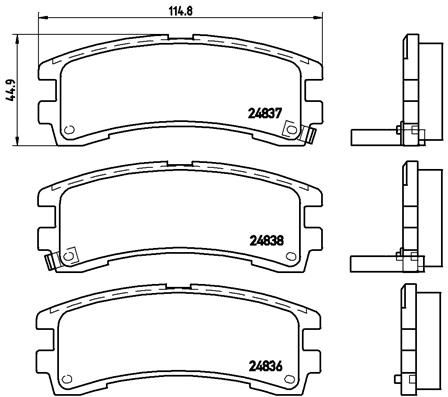 BREMBO stabdžių trinkelių rinkinys, diskinis stabdys P 56 017