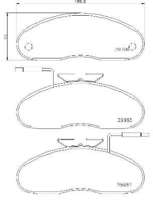 BREMBO Комплект тормозных колодок, дисковый тормоз P 56 019