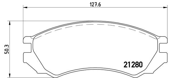 BREMBO stabdžių trinkelių rinkinys, diskinis stabdys P 56 023