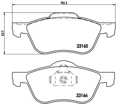 BREMBO stabdžių trinkelių rinkinys, diskinis stabdys P 56 037