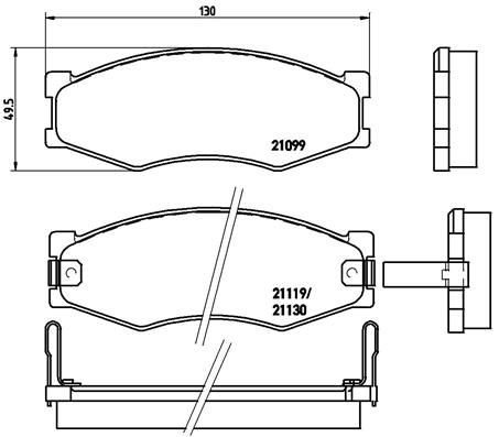 BREMBO Комплект тормозных колодок, дисковый тормоз P 56 056