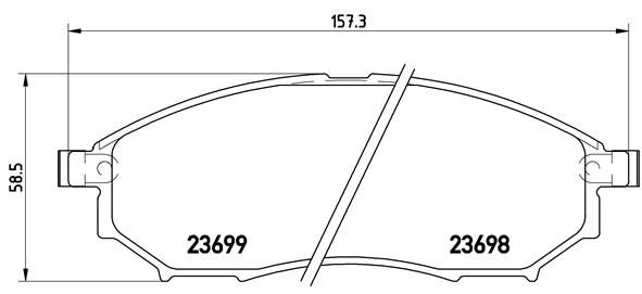 BREMBO stabdžių trinkelių rinkinys, diskinis stabdys P 56 058