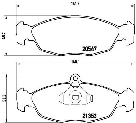 BREMBO stabdžių trinkelių rinkinys, diskinis stabdys P 59 011