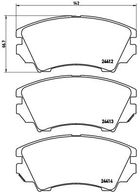 BREMBO stabdžių trinkelių rinkinys, diskinis stabdys P 59 055