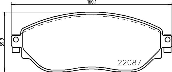 BREMBO stabdžių trinkelių rinkinys, diskinis stabdys P 59 082