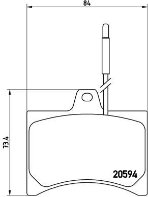 BREMBO stabdžių trinkelių rinkinys, diskinis stabdys P 61 007