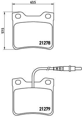 BREMBO Комплект тормозных колодок, дисковый тормоз P 61 038