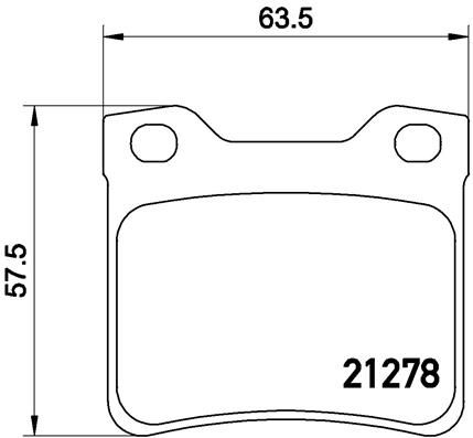 BREMBO Комплект тормозных колодок, дисковый тормоз P 61 058