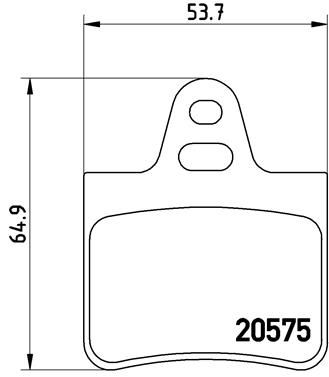 BREMBO stabdžių trinkelių rinkinys, diskinis stabdys P 61 062