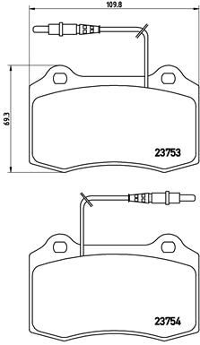 BREMBO Комплект тормозных колодок, дисковый тормоз P 61 064