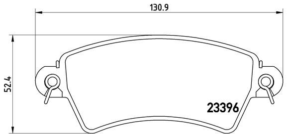 BREMBO stabdžių trinkelių rinkinys, diskinis stabdys P 61 065