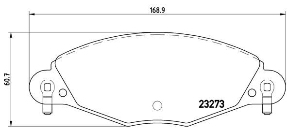 BREMBO stabdžių trinkelių rinkinys, diskinis stabdys P 61 072