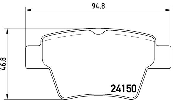 BREMBO stabdžių trinkelių rinkinys, diskinis stabdys P 61 080
