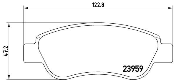 BREMBO Комплект тормозных колодок, дисковый тормоз P 61 081