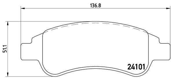 BREMBO stabdžių trinkelių rinkinys, diskinis stabdys P 61 082
