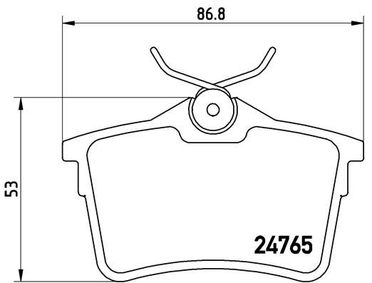 BREMBO stabdžių trinkelių rinkinys, diskinis stabdys P 61 084