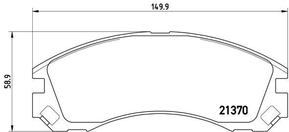 BREMBO stabdžių trinkelių rinkinys, diskinis stabdys P 61 089