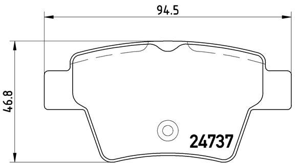 BREMBO stabdžių trinkelių rinkinys, diskinis stabdys P 61 100