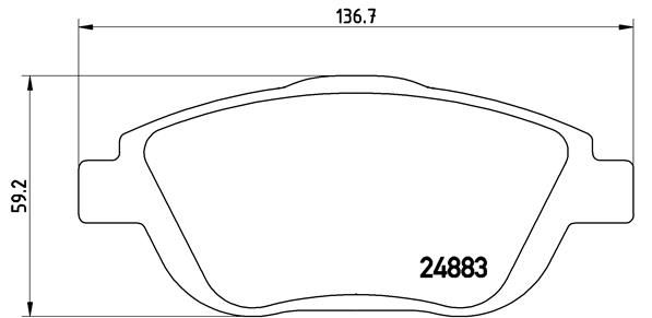 BREMBO Комплект тормозных колодок, дисковый тормоз P 61 103