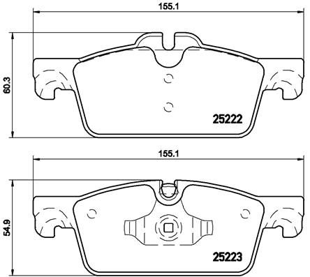 BREMBO stabdžių trinkelių rinkinys, diskinis stabdys P 61 112