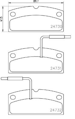 BREMBO stabdžių trinkelių rinkinys, diskinis stabdys P 62 001