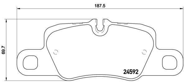 BREMBO stabdžių trinkelių rinkinys, diskinis stabdys P 65 024