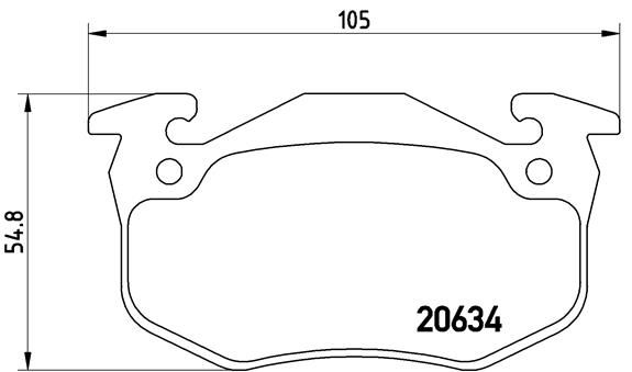 BREMBO stabdžių trinkelių rinkinys, diskinis stabdys P 68 020