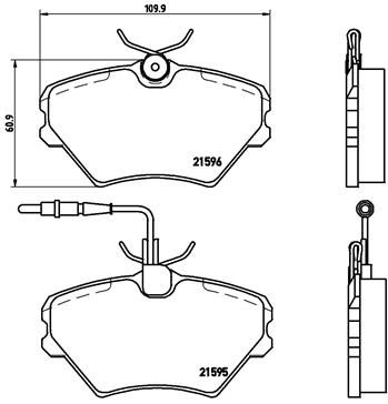 BREMBO Комплект тормозных колодок, дисковый тормоз P 68 022