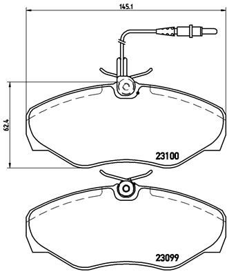 BREMBO Комплект тормозных колодок, дисковый тормоз P 68 026