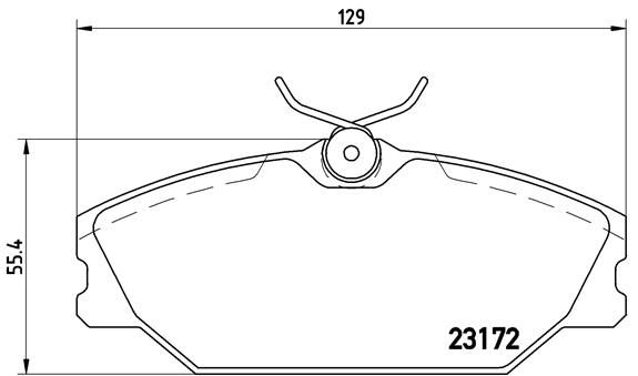 BREMBO Комплект тормозных колодок, дисковый тормоз P 68 027