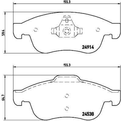 BREMBO Комплект тормозных колодок, дисковый тормоз P 68 050