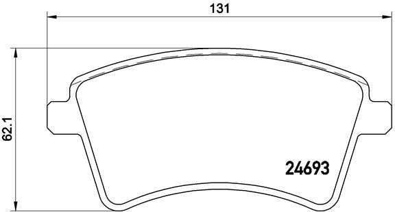 BREMBO stabdžių trinkelių rinkinys, diskinis stabdys P 68 053