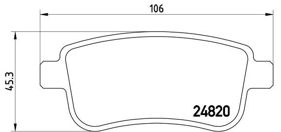 BREMBO stabdžių trinkelių rinkinys, diskinis stabdys P 68 054