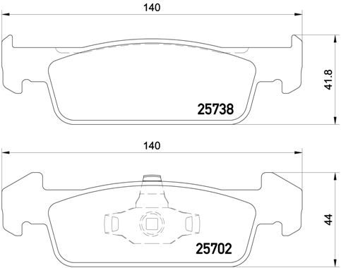 BREMBO Комплект тормозных колодок, дисковый тормоз P 68 060