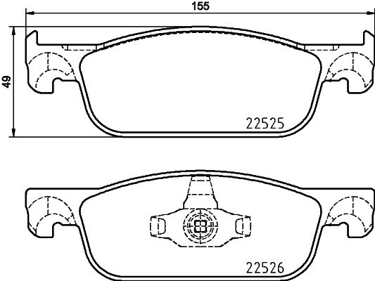 BREMBO stabdžių trinkelių rinkinys, diskinis stabdys P 68 065