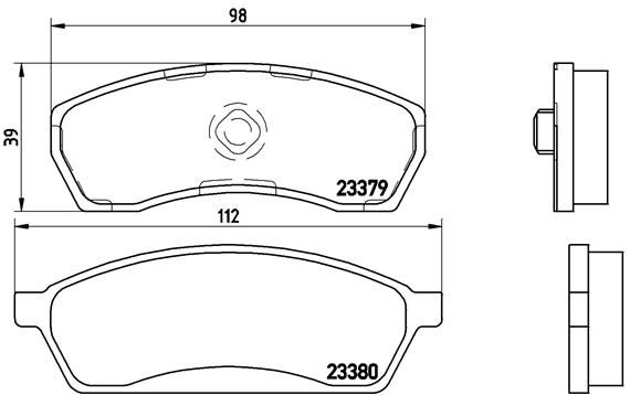 BREMBO Комплект тормозных колодок, дисковый тормоз P 78 008