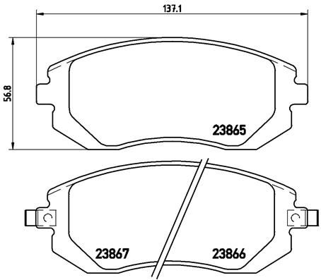 BREMBO stabdžių trinkelių rinkinys, diskinis stabdys P 78 013