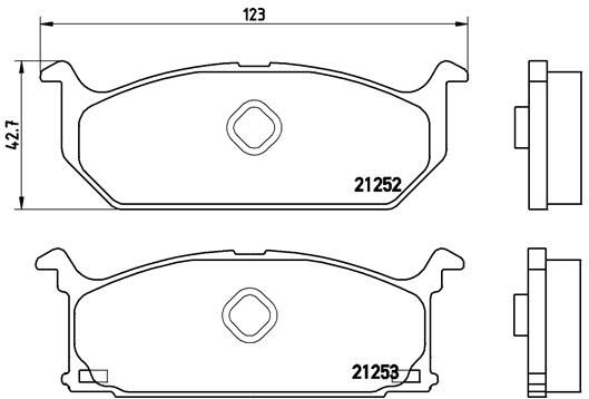 BREMBO stabdžių trinkelių rinkinys, diskinis stabdys P 79 003