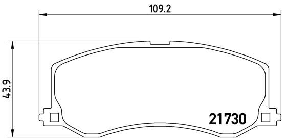BREMBO stabdžių trinkelių rinkinys, diskinis stabdys P 79 004