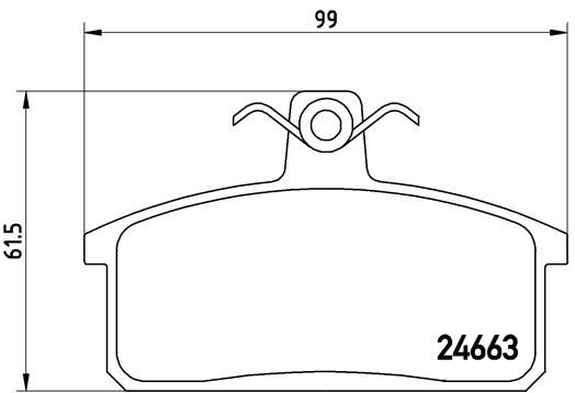 BREMBO Комплект тормозных колодок, дисковый тормоз P 79 007