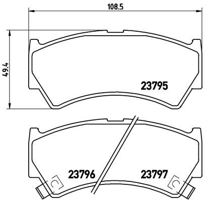 BREMBO Комплект тормозных колодок, дисковый тормоз P 79 013