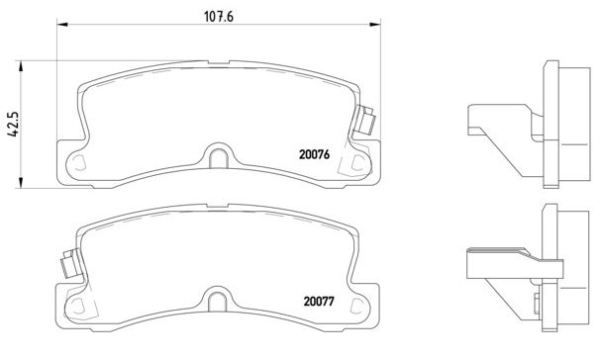 BREMBO Комплект тормозных колодок, дисковый тормоз P 83 017