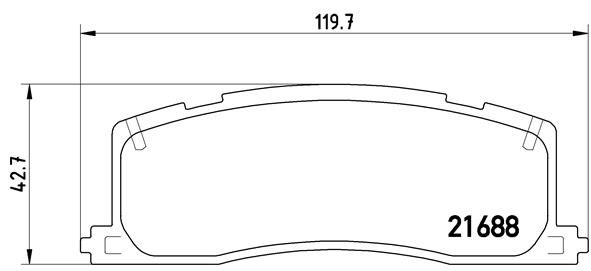 BREMBO stabdžių trinkelių rinkinys, diskinis stabdys P 83 030